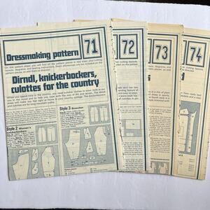 Vintage Designer Sewing Patterns Uncut Lot Of 4 Various Styles 70s